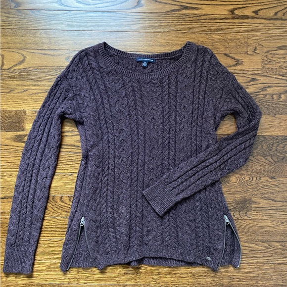 American Eagle Side Zip Sweater - Purple - Small - Picture 2 of 4